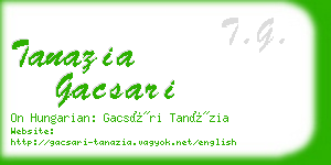 tanazia gacsari business card